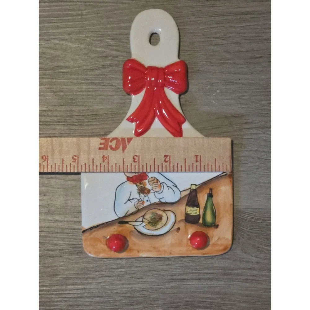 Chef Design Ceramic Kitchen Hanging Trivet to Hang apron Chef‎ Multicolor
